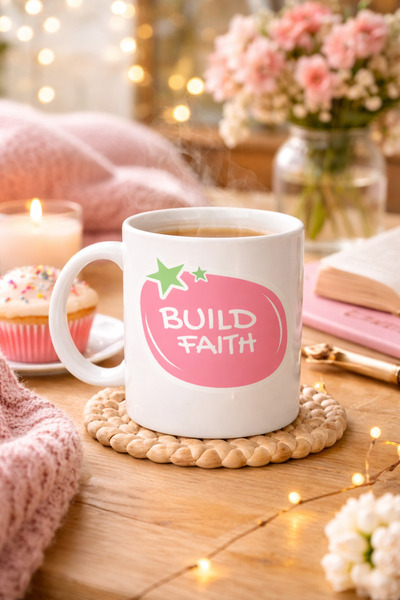 CT STONES Build Faith "Build Your Hope" Written Porcelain Mug Model 151 – Mot...