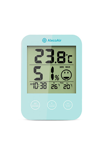 AlecoAir Termohigrometru M01 BLUE, Display digital, Digrama de confort, Schim...