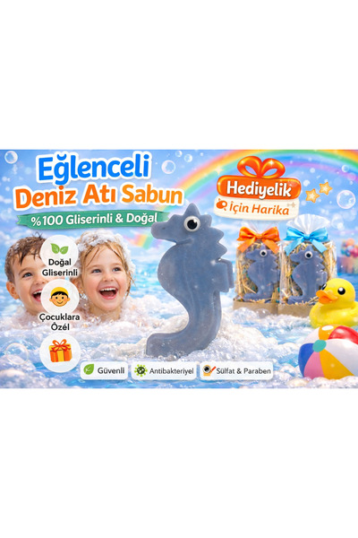 shop Oynar Gözlü Deniz Atı Sabun – Çocuklara Özel Doğal Gliserinli Eğlenceli ...