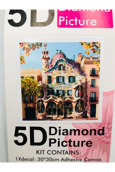 DUCK HOBY لوحة فسيفساء ماسية مقاس 30x30 مرصّع بالخرز مرصّع بالأحجار لوحة فسيف...