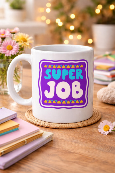 CT STONES Super Job "Hari.Ka Do Your Best" Written Porcelain Mug Model 148 – ...