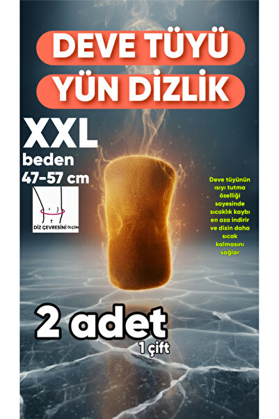 St Morritz Unisex XXL Deve Tüyü Yün Dizlik, Isıtan ve Sıcak Tutan Konforlu Ta...