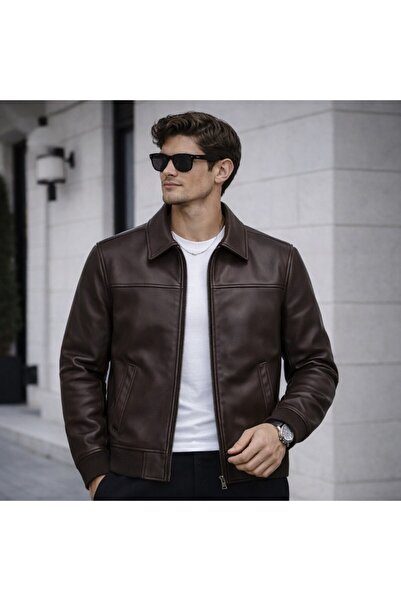 BASEL.CO Old Money Collared Leather Jacket