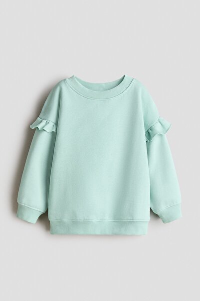 H&M Fırfırlı Sweatshirt