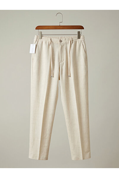 kastrioti Regular Fit Jogger Pants Linen Trousers