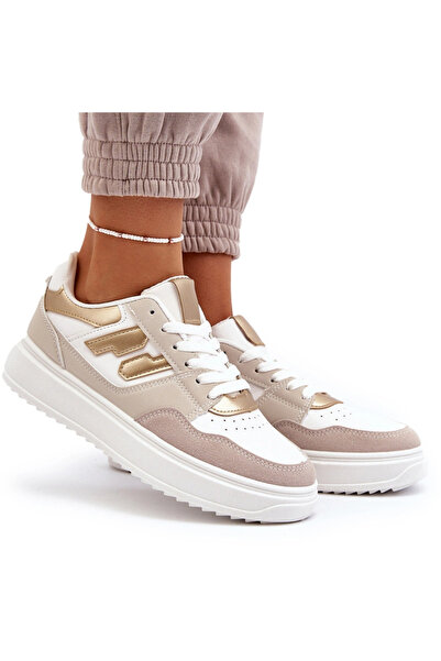 BOTO Sneakerși joși pentru femei bej Regines 37