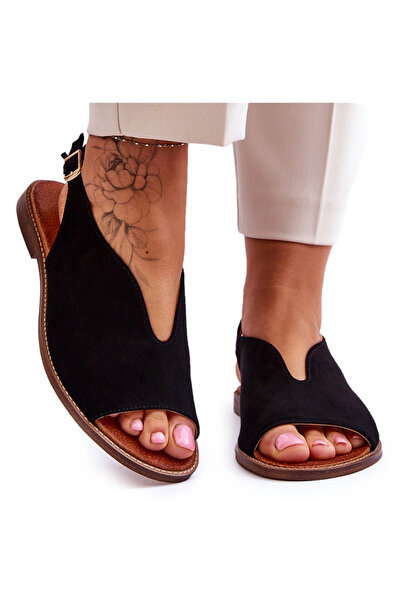 BOTO Sandale din piele întoarsă Lewski Shoes 3220/X Negru 36