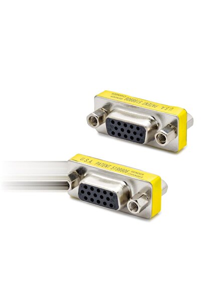 ForWhat Silver Mini Gende Vga F to Vga F Converter for Office Home Office Dev...