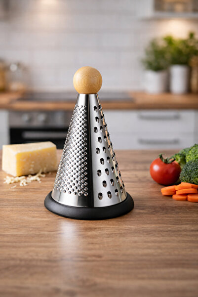 MİS KİTCHEN Professional Cone Grater Stainless Steel Non-Slip Sole in 1 Versa...