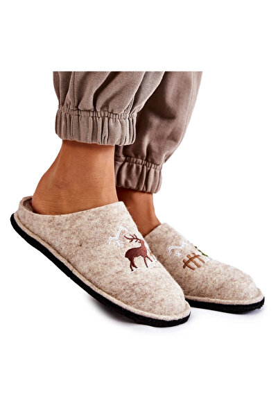 Big Star Shoes Papuci de casă Big Star KK276016 Bej 41