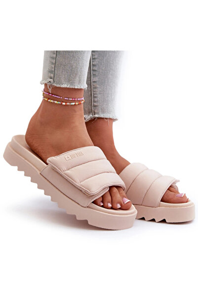 Big Star Shoes Șlapi cu platformă pentru femei Big Star NN274773 Bej 38