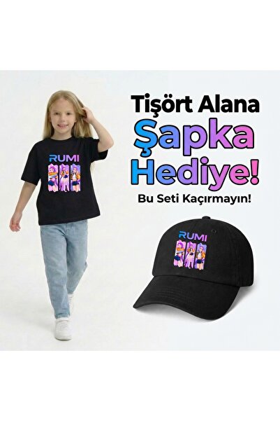 barsdepo DEMON HUNTERS RUMİ B cu imprimeu Set tricou și șapcă cadou |   Calit...