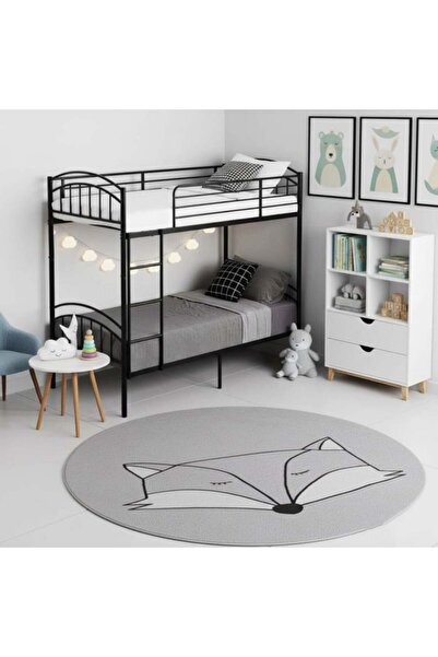 MarketMob Pat supraetajat 215x99 cm Negru metalizat Copii MBO6