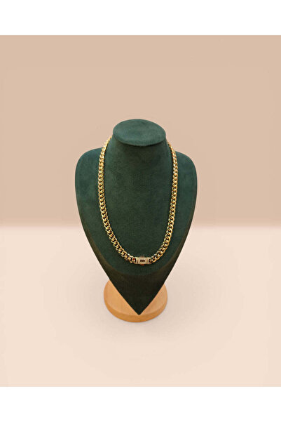 LYNORO Cuban Havana Necklace for Women/Men 18k Gold Plated 8mm