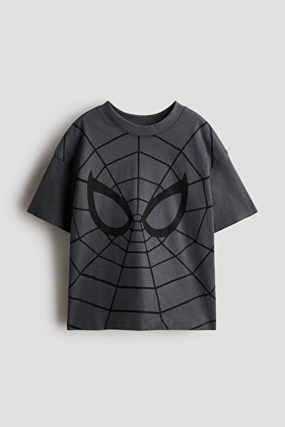 H&M Baskılı Oversize Tişört