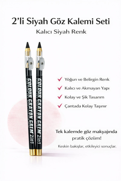 Colour 2’li Siyah Göz Kalemi Seti