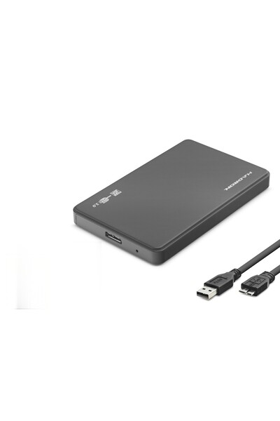 ForWhat صندوق قرص خارجي أسود 2.5 SataHDD/SSD USB3.0 Micro-B للكمبيوتر المكتبي...