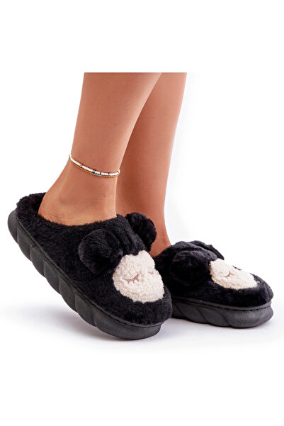 BOTO Warm Fur Slippers Women Black Jozelinetta 40/41
