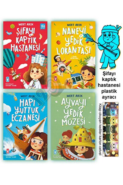 Timaş Çocuk Mert Arık 4 Kitap Set - Şifayı Kaptık + Naneyi Yedik + Ayvayı Yed...