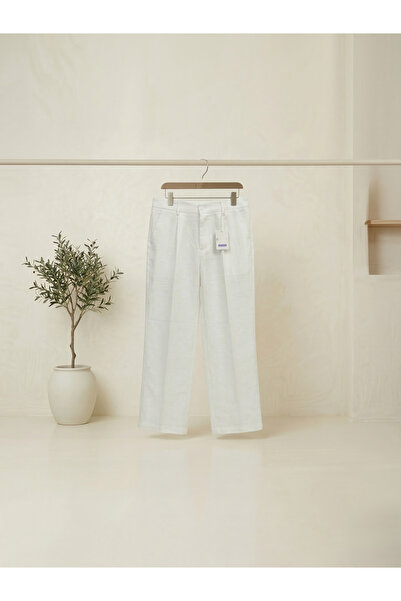 kastrioti Relax-Fit Linen Baggy Pile Detailed Trousers