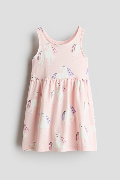 H&M Desenli ve Pamuklu Elbise