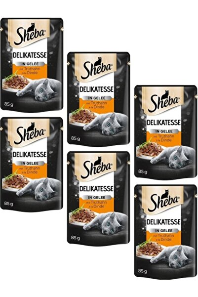 SHEBA Pouch Hindili Yetişkin Kedi Konservesi 85 gr (6 Adet)