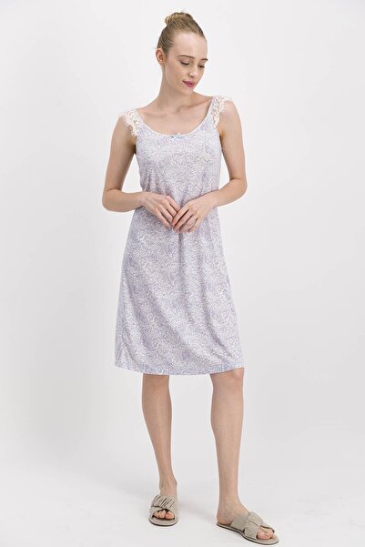 Arnetta Women's blue-white dress with Printed