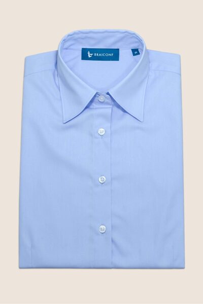 Braiconf Women's office blouse with a fitted cut Blue