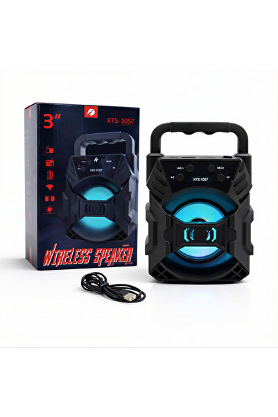 JML Boxă portabilă Bluetooth KTS-1057, radio FM cu lumină LED colorată 17×7.5...