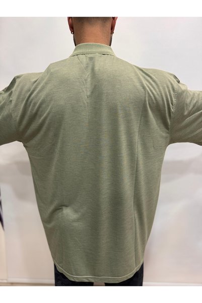 Bas Body FitnessWear Green Plus Size Stylish and Comfortable Stretchy Cotton Polo Collar up to 10XL