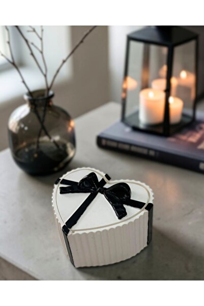 SANSE ATELIER EST 2024 Bow Detail Heart Boxes with Decorative Covers, Jewelry...