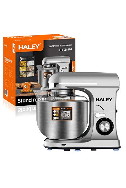 HALEY Professional Planetary Mixer HY-2414, 2200W, 9L Stainless Steel Bowl, 8...