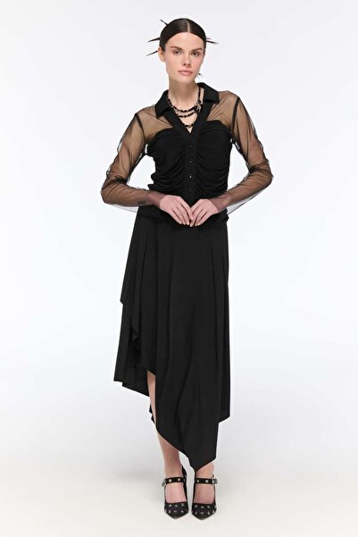 LAMANTE Asimetrik Midi Etek