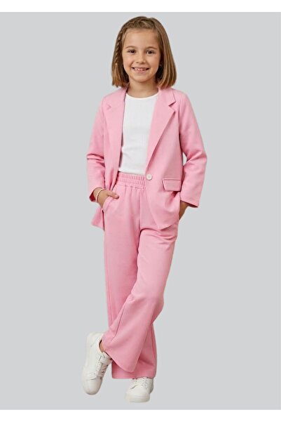 ww waka waka kids store Girl's Classic Cut Pink Suit - Blazer Jacket & Palazz...