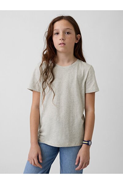 GAP Kız Çocuk Açık Gri VintageSoft T-Shirt