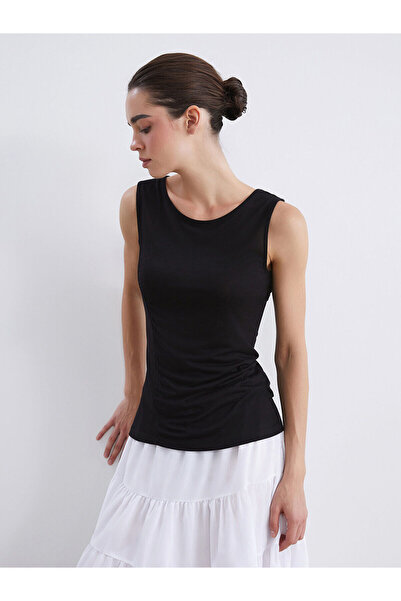 LC Waikiki Peak New Season Crew Neck Drawstring Blouse