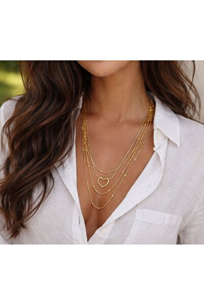 zamansız takı çoklu kolye