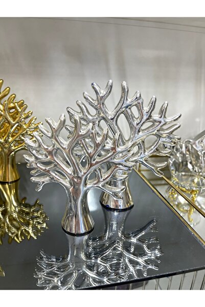 Rose 2 li Mercan Gümüş Biblo