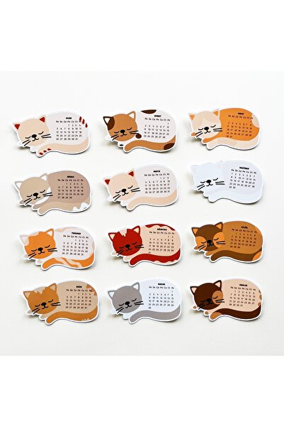 Kedili Sticker Takvim -3'lü Set