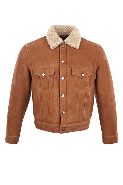 RRM SHEARLING TRUCKER Erkek Taba Kürk Ceket
