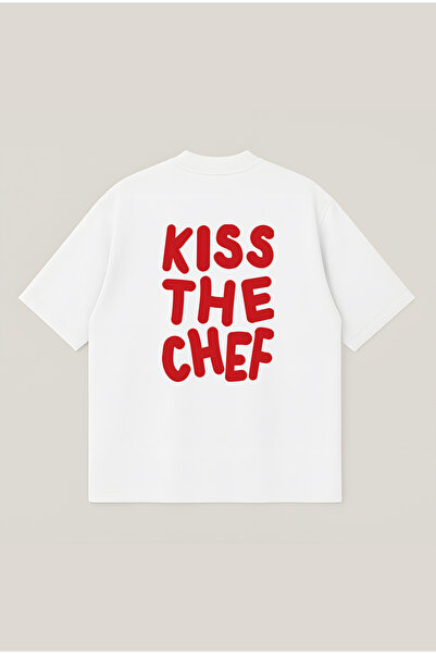 Moon Dancer Μπλουζάκι Kiss The Cheff Oversize Boxy Cut Unisex 100% Βαμβακερό ...