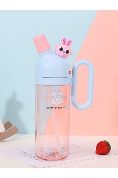 HİROS'H قارورة مياه مدرسية لطيفة بتصميم خاص مع فوهة وشفاطة