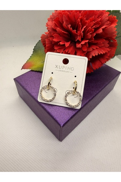 XUPING JEWELRY Jeweler's Series Ring End Ring Model Steel Earrings