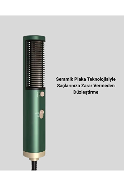 STREOZD Seramik Plakalı Saç Düzleştirici – 200°C Ayarlanabilir Isı, (214603) İyon Teknolojisi