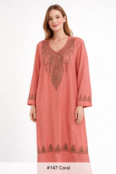 Kareem Miss Salma Women's jalabiya with distinctive oriental embroidery, soft...