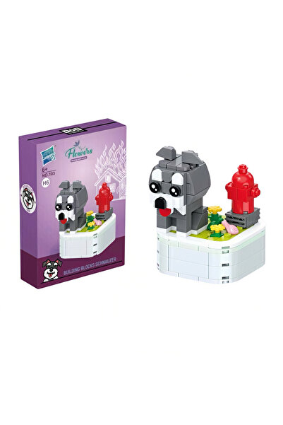 Universul Jucăriilor Set Construcție Cățel Schnauzer din Piese Tip Lego, 176 ...