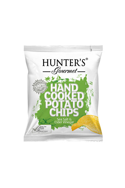 Hunter's Gourmet رقائق بطاطس هانترز بنكهة ملح البحر وعصير التفاح، 40 غرام