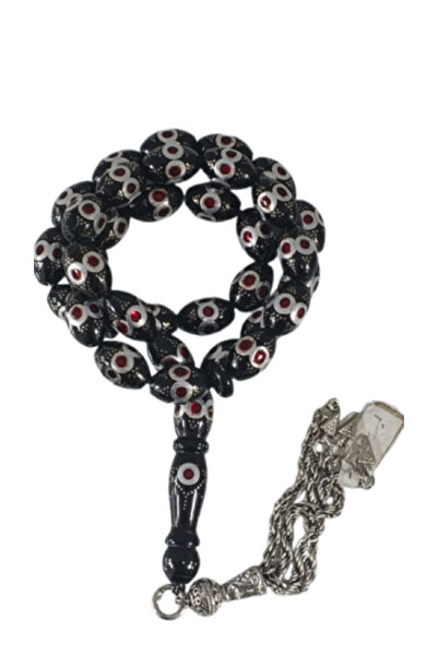 Generic Yusr Makkawi Black Red rosary 46g