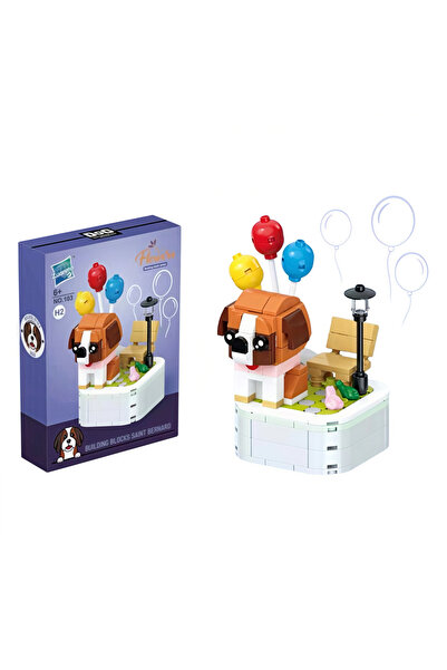 Universul Jucăriilor Set Construcție Cățel Saint Bernard din Piese Tip Lego, ...