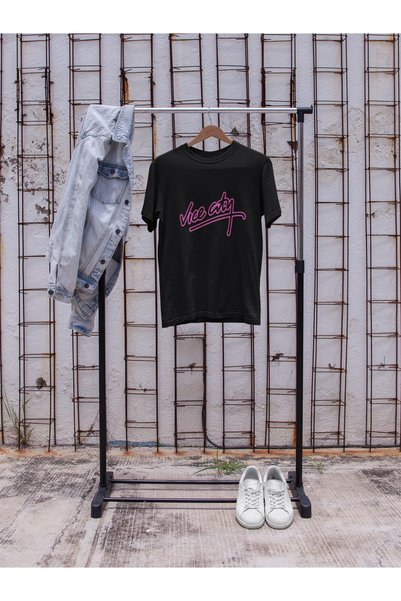 MG Vice City Printed Crewneck Pa Cotton Ov Oversized Alip Short Sleeve Unisex Tshirt